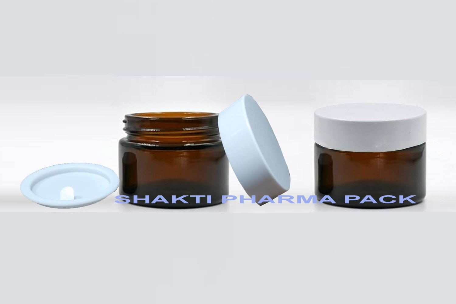 10GM AMBER WHITE GLASS JAR