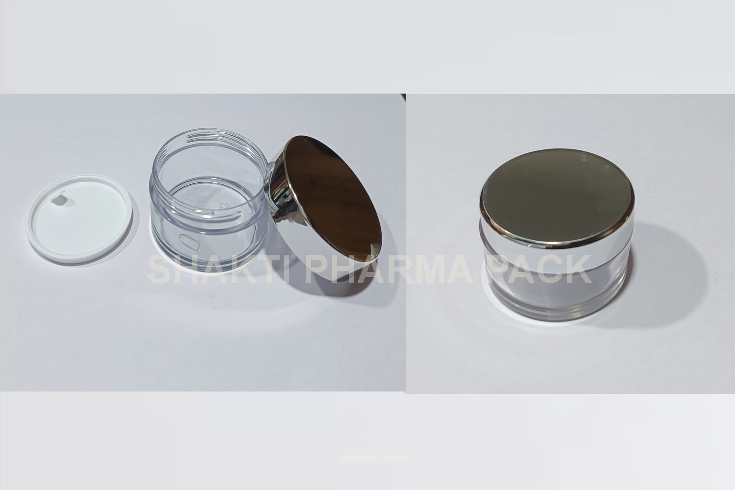 08GM ACRLIC JAR SILVER CAP