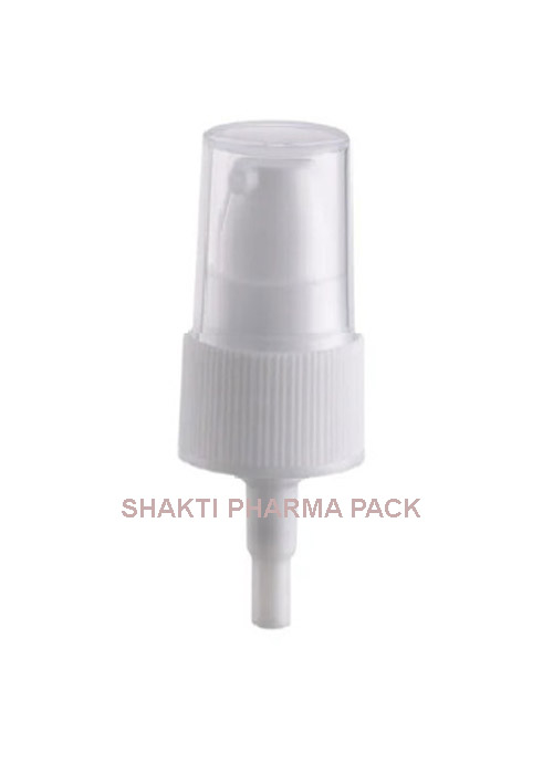 20MM SERUM PUMP WHITE WITH TRANSPARENT CAP
